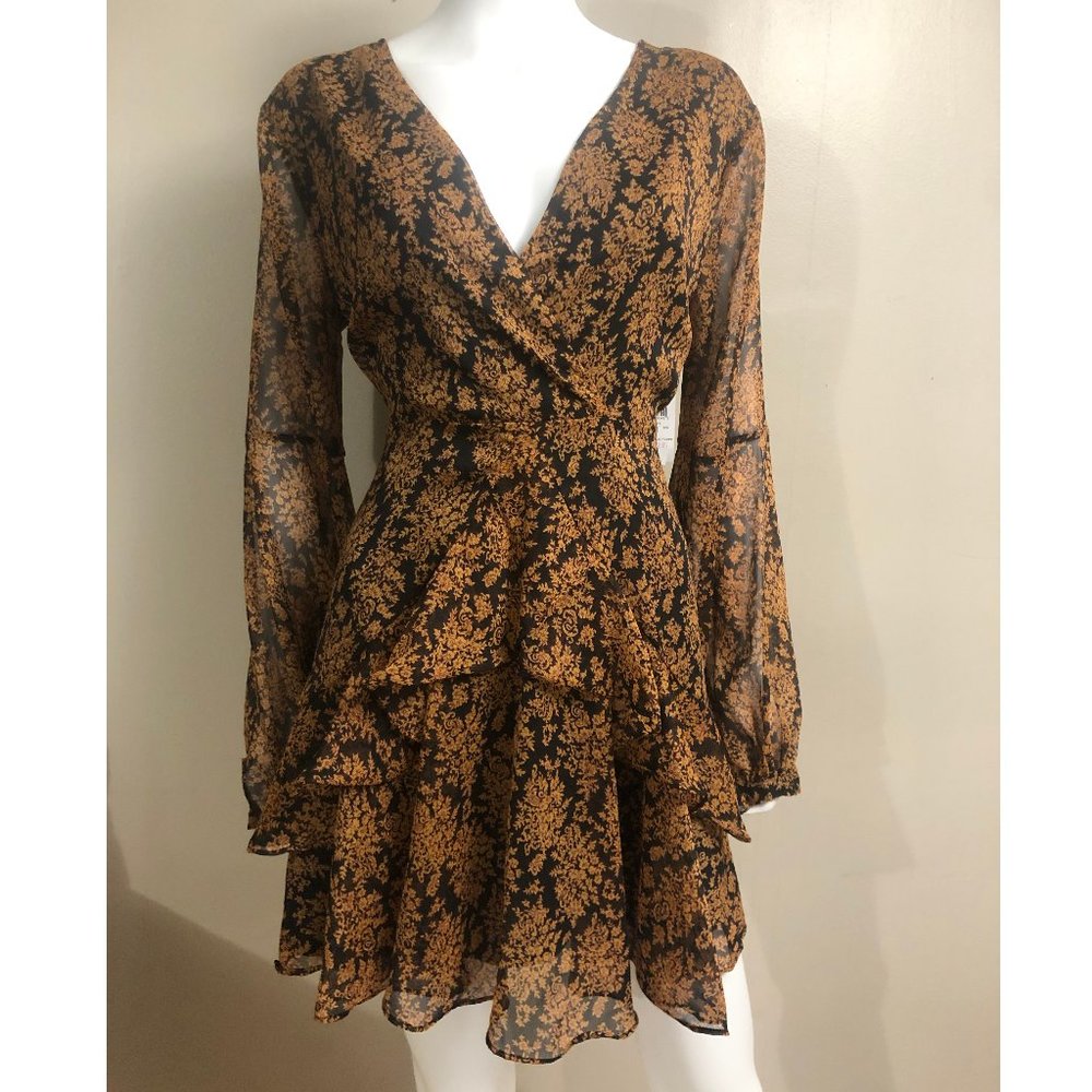 Sexy Gold Flare Dress - L - NWT - Windsor